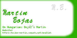 martin bojas business card